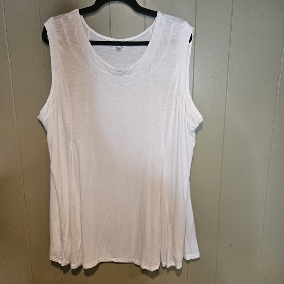 Avenue White Sleeveless Swing Tunic Top, Size 26/28, Flowy - Picture 1 of 4